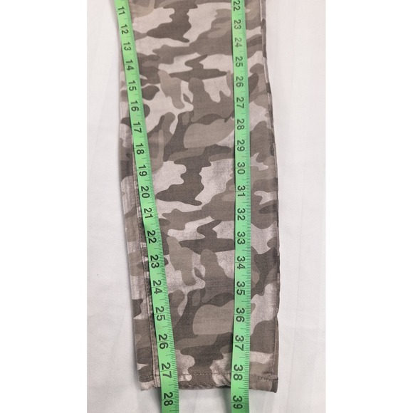 Pilcro and the Letterpress High Rise Skinny Camo Velvet  Jeans Tan Gray Size 30 - Picture 4 of 8